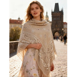 MARTA DU CHATEAU Marta du Chateau dame tørklæde MdcLeah FA37258 Scarf Beige