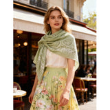 MARTA DU CHATEAU Marta du Chateau dame tørklæde MdcLeah FA37258 Scarf Light Green