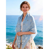 MARTA DU CHATEAU Marta du Chateau dame tørklæde MdcLeah FA37258 Scarf Light blue