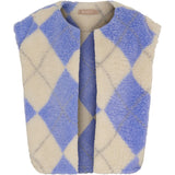 MARTA DU CHATEAU Marta du Chateau dame vest MdcPam 26801 Vest Beige/blue
