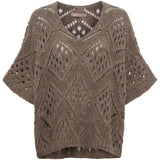 MARTA DU CHATEAU Marta du chateau Dame Strik MdcNieve 65033 Knit Fango