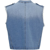 MARTA DU CHATEAU Marta du chateau Dame Vest MDCHOLIDAY 268678 Vest Denim