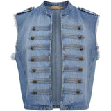 MARTA DU CHATEAU Marta du chateau Dame Vest MDCHOLIDAY 268678 Vest Denim