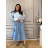 MARTA DU CHATEAU Marta du chateau dame Nederdel MDCPOMELINE 8784 Skirt Light blue