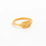 muun STUDIOS Muun Studios Sun signet Retangle Ring 18K Guldbelagt R060 Jewelry Guld