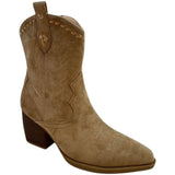 SHOES Noelle dame cowboystøvler 2484 Restudsalg Taupe