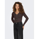 ONLY ONLY DAME BLUSE ONLENEA Restudsalg Black Coffee Pearl buttons