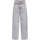 ONLY ONLY DAME JEANS ONLGIANNA Restudsalg Light Grey Denim Bleached