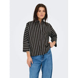 ONLY ONLY DAME SKJORTE ONLNANCY Shirt Chocolate Torte Stripes