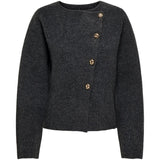 ONLY ONLY Dame Cardigan ONLMella Cardigan Dark Grey Melange Gold Button