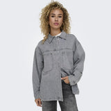 ONLY ONLY Dame Skjorte ONLEMMIE Shirt Medium Grey Denim