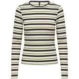 ONLY ONLY dame Top ONLELLI Blouse Cloud Dancer Chokolate torte + peat moss