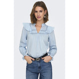 ONLY ONLY dame bluse ONLJULIA Restudsalg Cashmere Blue
