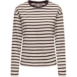 ONLY ONLY dame bluse ONLNEW LS Tee Birch Winetasting + winetasting neckline
