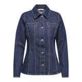 ONLY ONLY dame jakke ONLELLE Jacket Dark Blue Denim Detail RINSE