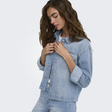 ONLY ONLY dame jakke ONLMIKA Denim Jacket Light Blue Denim