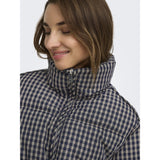 ONLY ONLY dame jakke ONLSERENA Jacket Chipmunk BLUE AND OFF WHITE CHECK