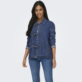 ONLY ONLY dame jakke ONLTHILLE Restudsalg Dark Blue Denim