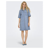 ONLY ONLY dame kjole ONLASTA Dress Light Blue Denim STRIPE