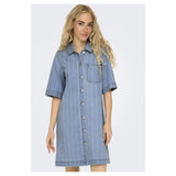 ONLY ONLY dame kjole ONLASTA Dress Light Blue Denim STRIPE