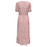 ONLY ONLY dame kjole ONLCHANTI Dress Cloud Dancer RED LUCY FLOWER