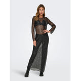 ONLY ONLY dame kjole ONLDONNA Restudsalg Black SEQUINS= BLACK AND SILVER