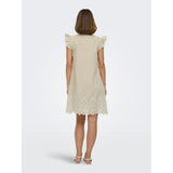 ONLY ONLY dame kjole ONLTULUM Dress LONG Olive Gray BRIGHT WHITE