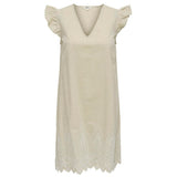ONLY ONLY dame kjole ONLTULUM Dress LONG Olive Gray BRIGHT WHITE