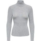 ONLY ONLY dame rullekrave ONLGLAMOUR Blouse Light Grey Melange
