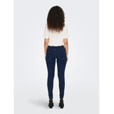 ONLY ONLY dame skinny jeans ONLRAIN Jeans Dark Blue Denim
