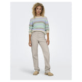 ONLY ONLY dame strik ONLMAGGIE Restudsalg Birch Picante/Aqua Sky/Pastel Lilac