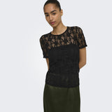 ONLY ONLY dame t-shirt ONLALBA T-shirt Black