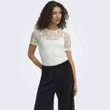 ONLY ONLY dame t-shirt ONLALBA T-shirt Cloud Dancer