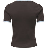 ONLY ONLY dame t-shirt ONLBINA T-shirt Chocolate Torte Cashmere contrast