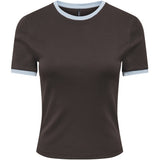 ONLY ONLY dame t-shirt ONLBINA T-shirt Chocolate Torte Cashmere contrast