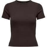 ONLY ONLY dame t-shirt ONLJUNE T-shirt Black Coffee