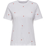 ONLY ONLY dame t-shirt ONLKETTY T-shirt Bright White HEART