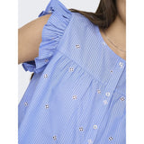 ONLY ONLY dame top ONLAMANDA Restudsalg Coronet Blue WHITE