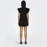 ONLY ONLY dame top ONLLOU Restudsalg Black