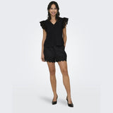 ONLY ONLY dame top ONLLOU Restudsalg Black