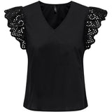ONLY ONLY dame top ONLLOU Restudsalg Black
