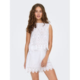 ONLY ONLY dame top ONLTULUM Top Bright White BRIGHT WHITE EMB.