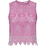 ONLY ONLY dame top ONLTULUM Top Fuchsia Pink BRIGHT WHITE EMB.