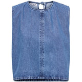 ONLY ONLY dame top ONLVIGGA Restudsalg Medium blue denim