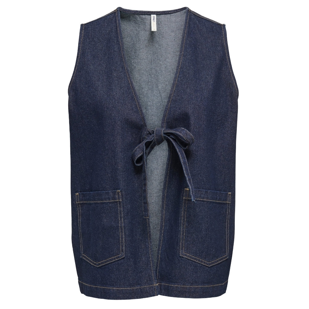 ONLY dame vest ONLIDA Dark Blue Denim