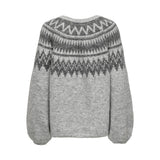 ONLY Only dame striktrøje ONLREYKJA Restudsalg Light Grey Melange