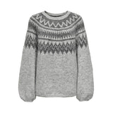 ONLY Only dame striktrøje ONLREYKJA Restudsalg Light Grey Melange