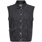 ONLY Only dame vest ONLKENNEDY Restudsalg Washed Black