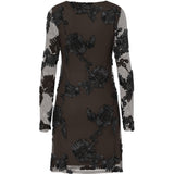 PIECES PIECES Dame Kjole PCOffia Dress Delicioso Black Satin Band