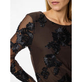 PIECES PIECES Dame Kjole PCOffia Dress Delicioso Black Satin Band